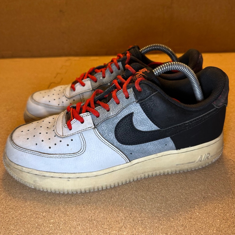 Nike Air Force 1 Low Mens 8.5 White Black Grey Red CZ0337-101 AF1 Sneakers - Picture 3 of 9